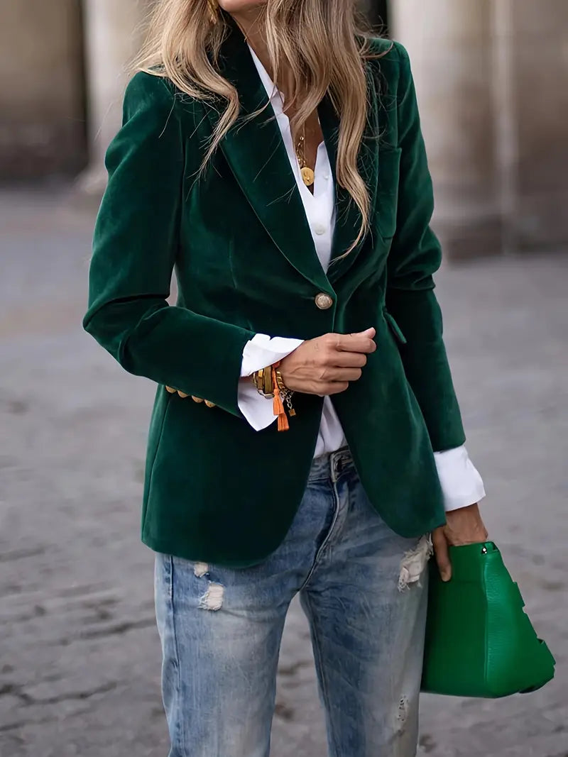 Sabina | Klassischer Blazer mit Ein-Knopf-Verschluss