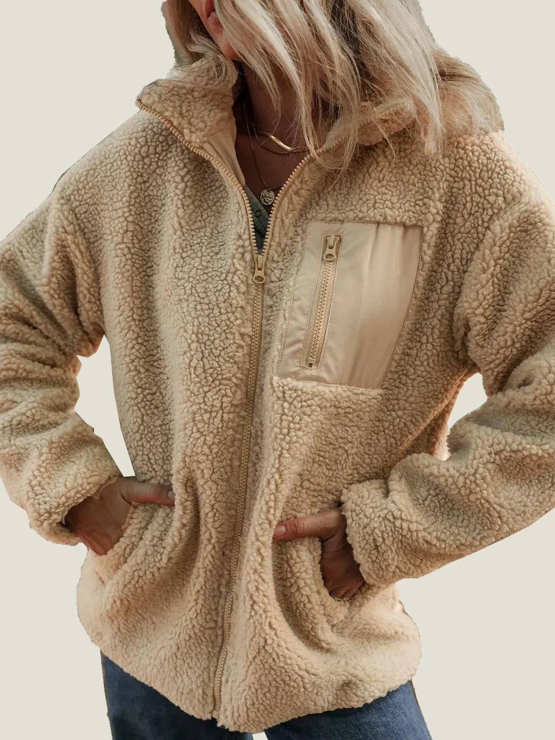 Heike | Teddyjacke mit Stehkragen