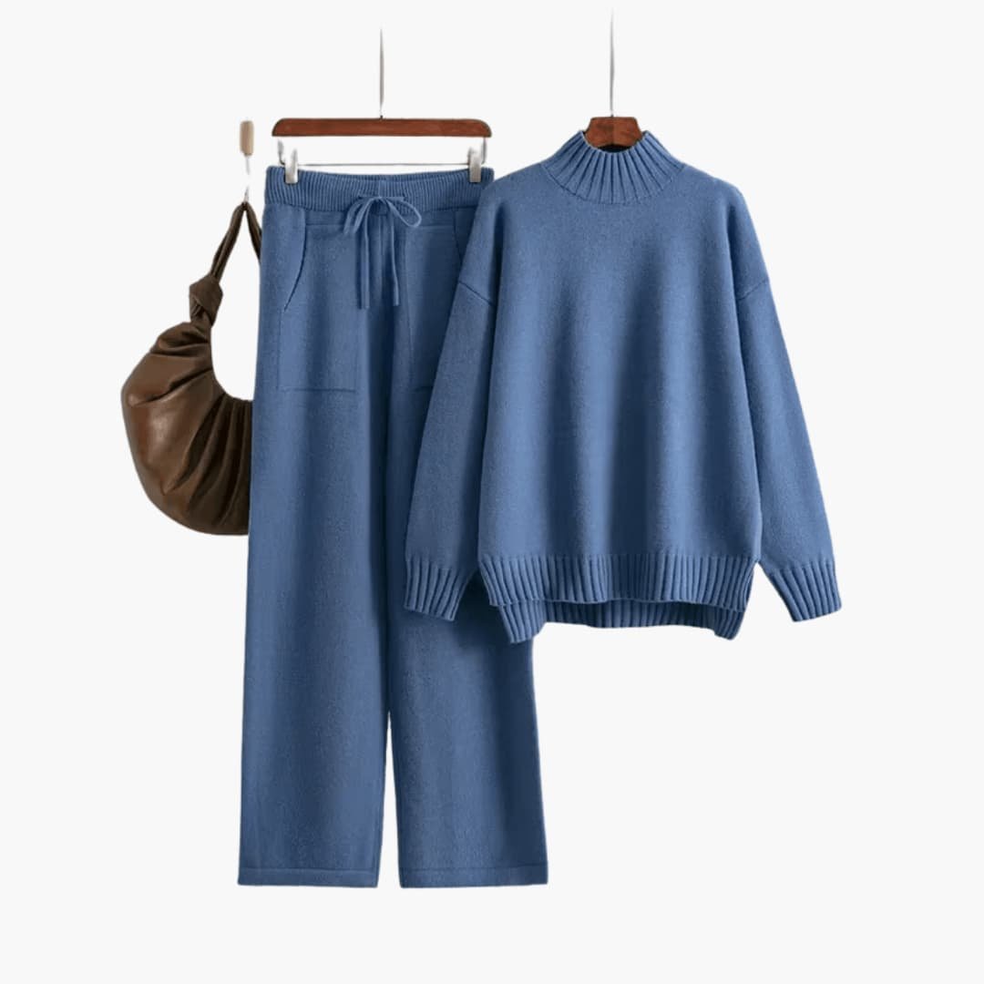 Notburga | Rollkragen-Strickset mit weiter Hose