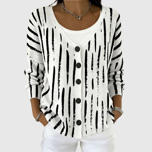 Bequemer, Knopf-Cardigan