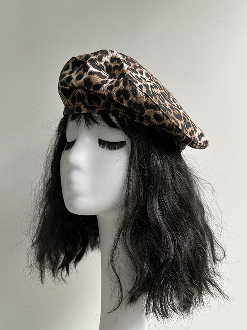 Maike | Vintage-Barett im Leopardenmuster