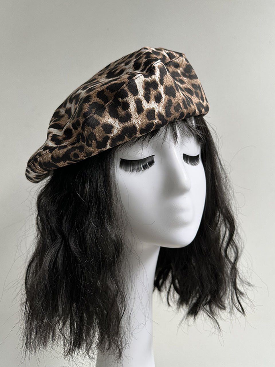 Maike | Vintage-Barett im Leopardenmuster