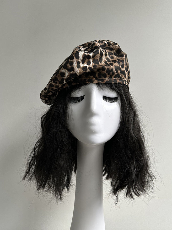 Maike | Vintage-Barett im Leopardenmuster