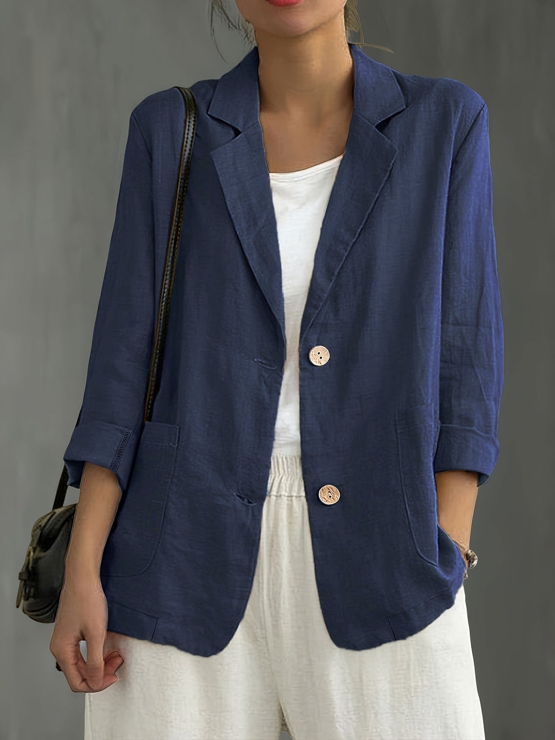 Birgit | Lockerer Blazer mit Krempelärmeln