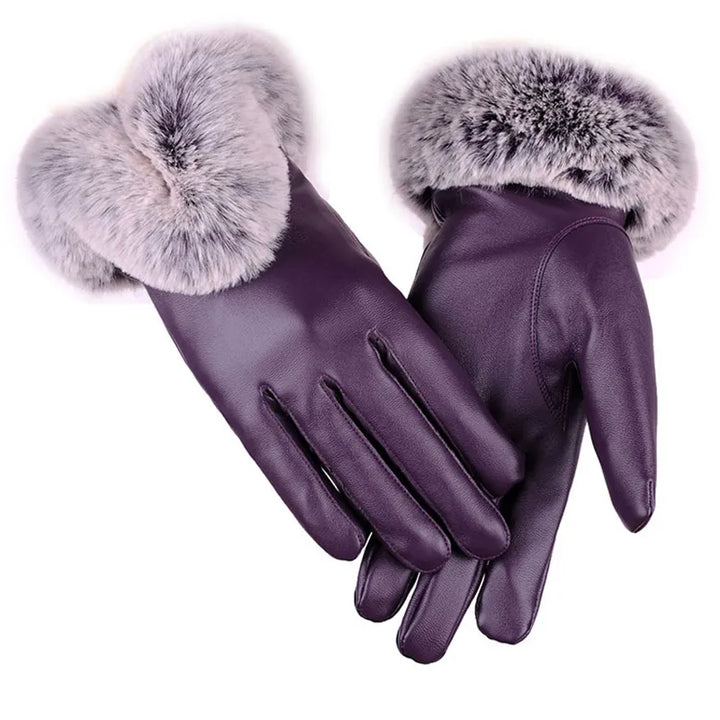Rike | Handschuhe mit Kunstfellkante und Touchscreen-Fingerspitzen