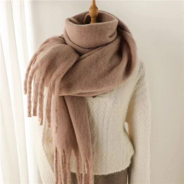 Hilke | Oversize-Schal mit Fransen