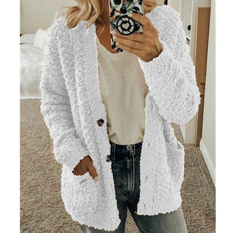 Louisa | Oversized Weste mit Kapuze und Fleecefutter
