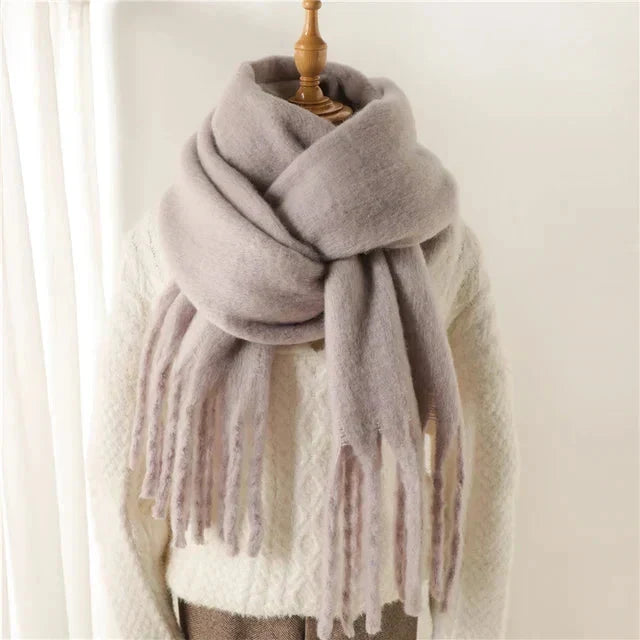 Hilke | Oversize-Schal mit Fransen