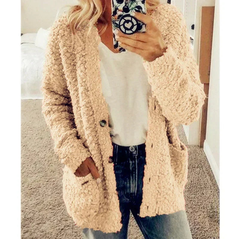 Louisa | Oversized Weste mit Kapuze und Fleecefutter