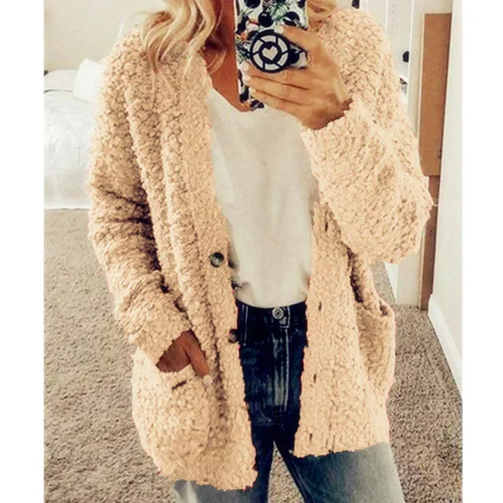 Louisa | Oversized Weste mit Kapuze und Fleecefutter