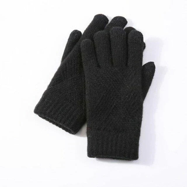 Wanda | Gestrickte Handschuhe aus Baumwolle und Wolle