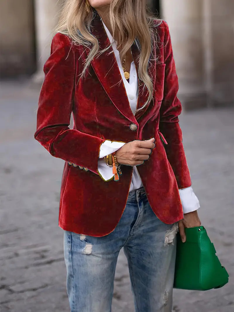 Sabina | Klassischer Blazer mit Ein-Knopf-Verschluss