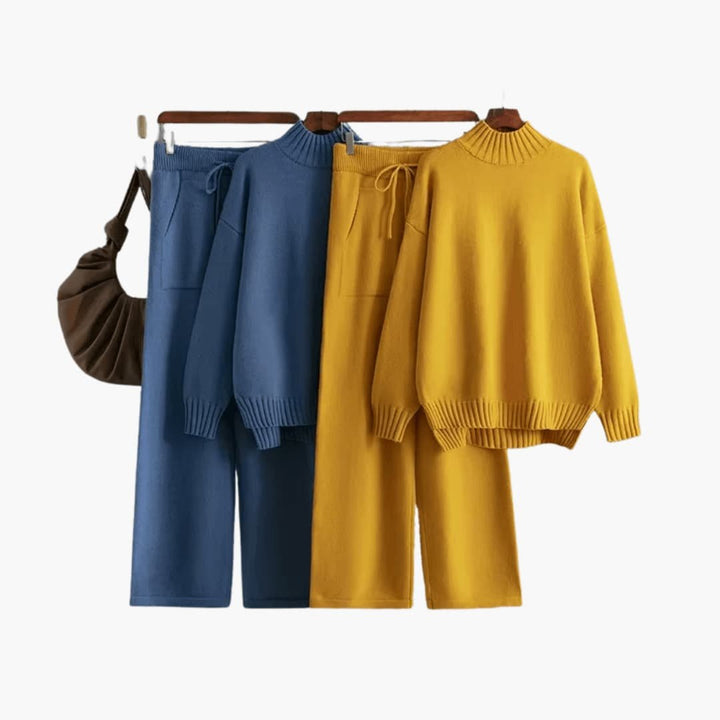 Notburga | Rollkragen-Strickset mit weiter Hose