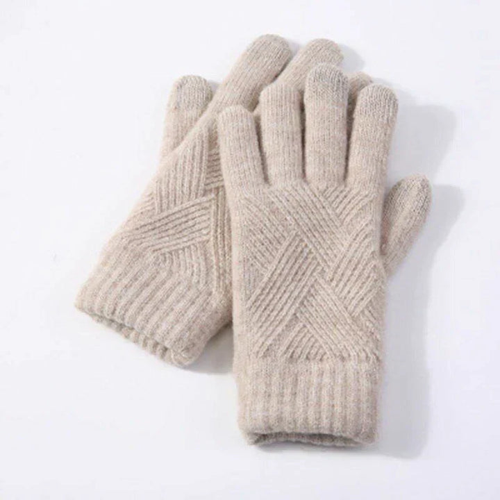 Wanda | Gestrickte Handschuhe aus Baumwolle und Wolle
