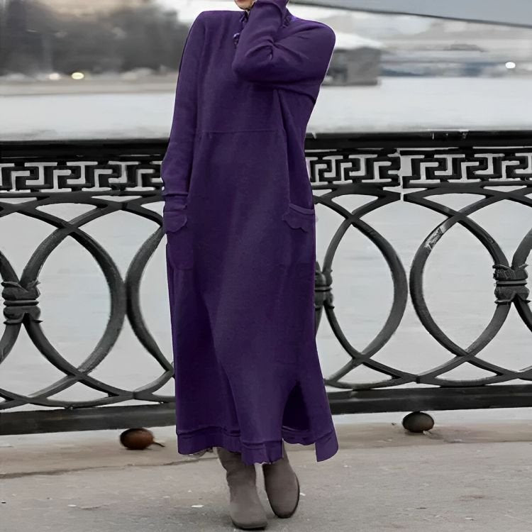 Jasmin | Pulloverkleid in Maxi-Länge
