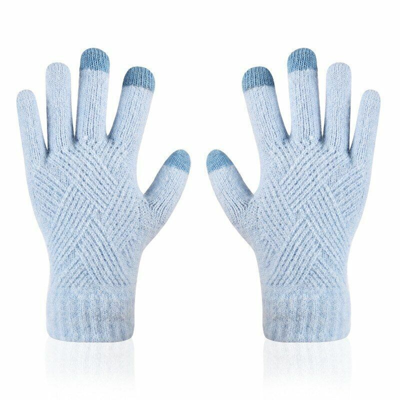 Wanda | Gestrickte Handschuhe aus Baumwolle und Wolle