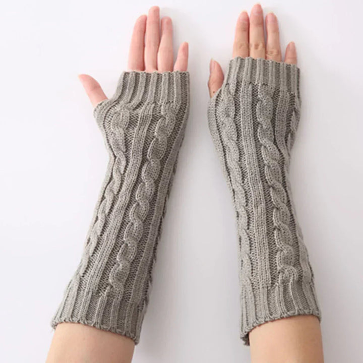 Elsbeth | Lange fingerlose Strickhandschuhe