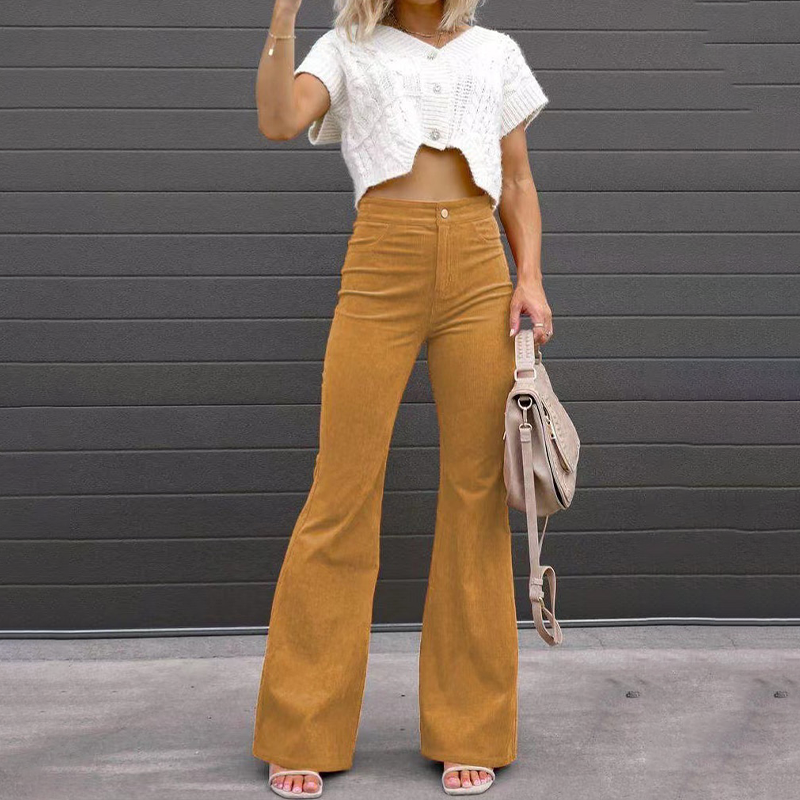 Tilda | Hochgeschnittene Cordhose mit Schlag