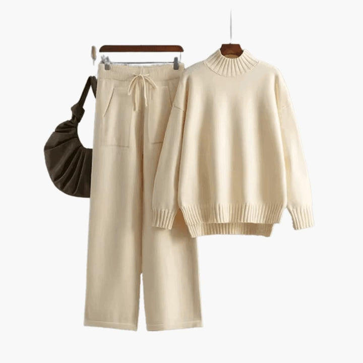Notburga | Rollkragen-Strickset mit weiter Hose