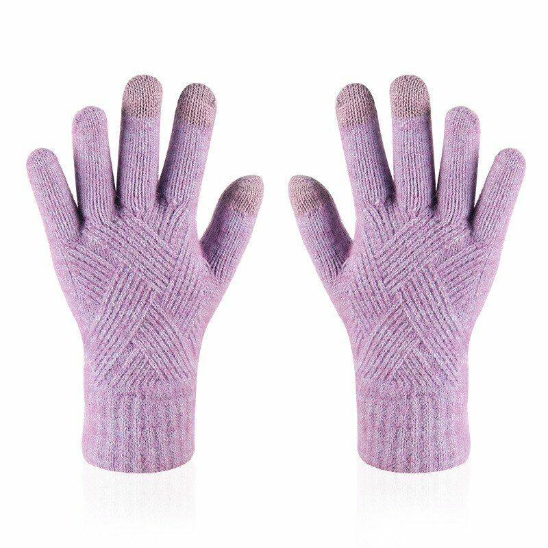 Wanda | Gestrickte Handschuhe aus Baumwolle und Wolle