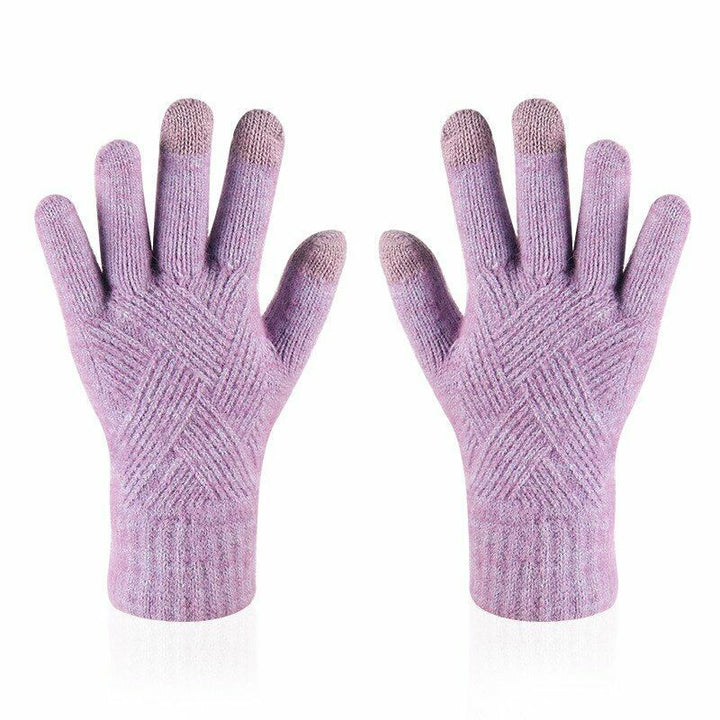 Wanda | Gestrickte Handschuhe aus Baumwolle und Wolle