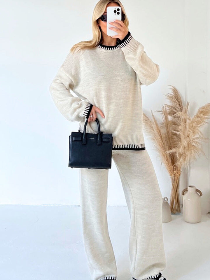 Gunda | Zweiteiliges Strick-Set mit Pullover und langer Hose