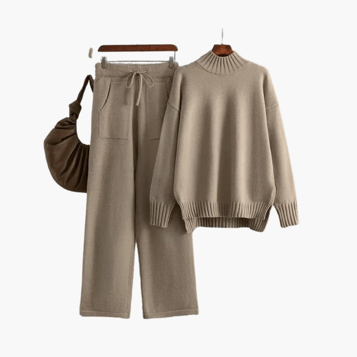 Notburga | Rollkragen-Strickset mit weiter Hose