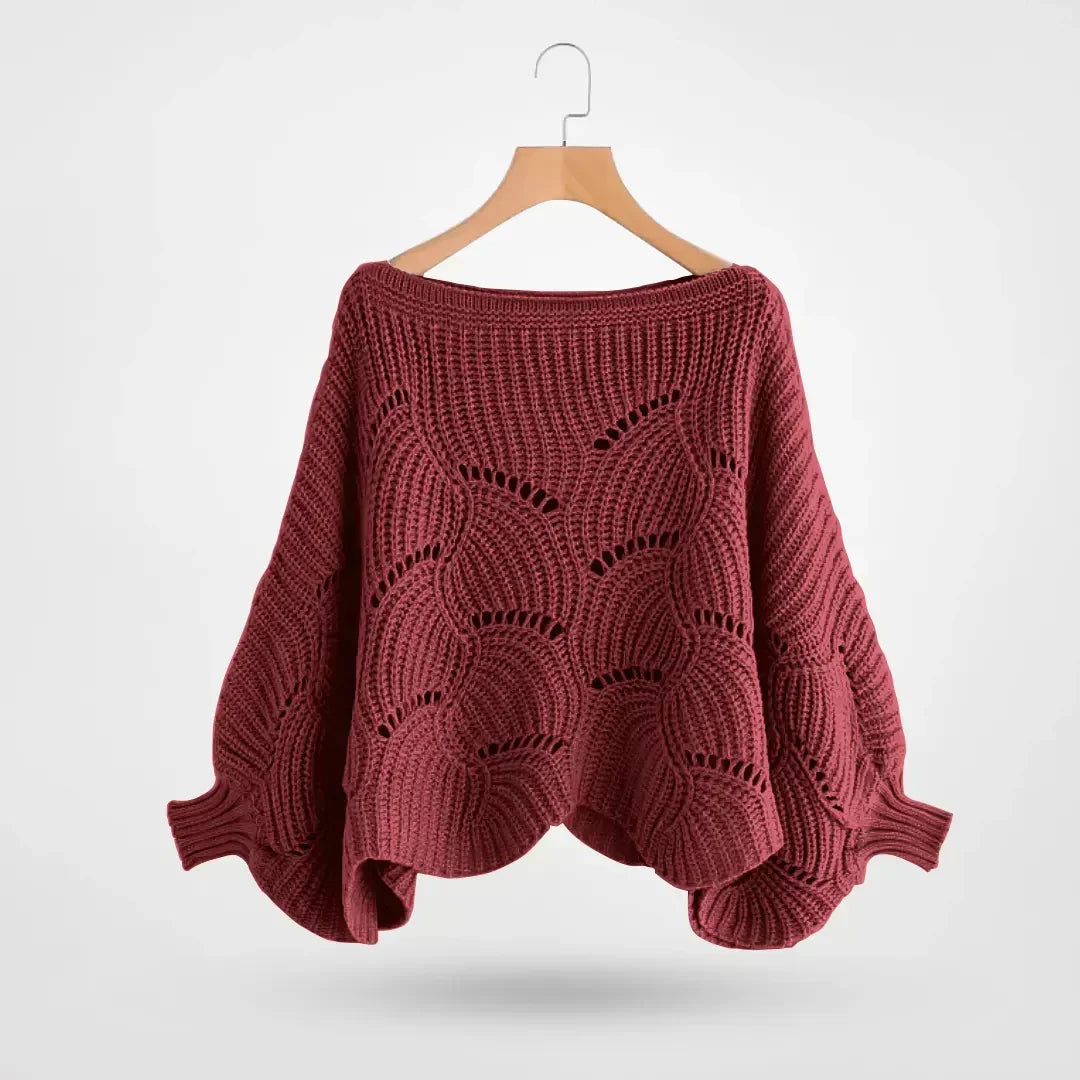 Anneli | Gestricktes Schultertuch mit Muster