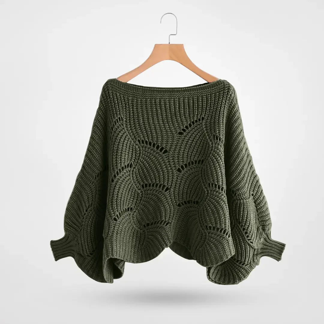 Anneli | Gestricktes Schultertuch mit Muster
