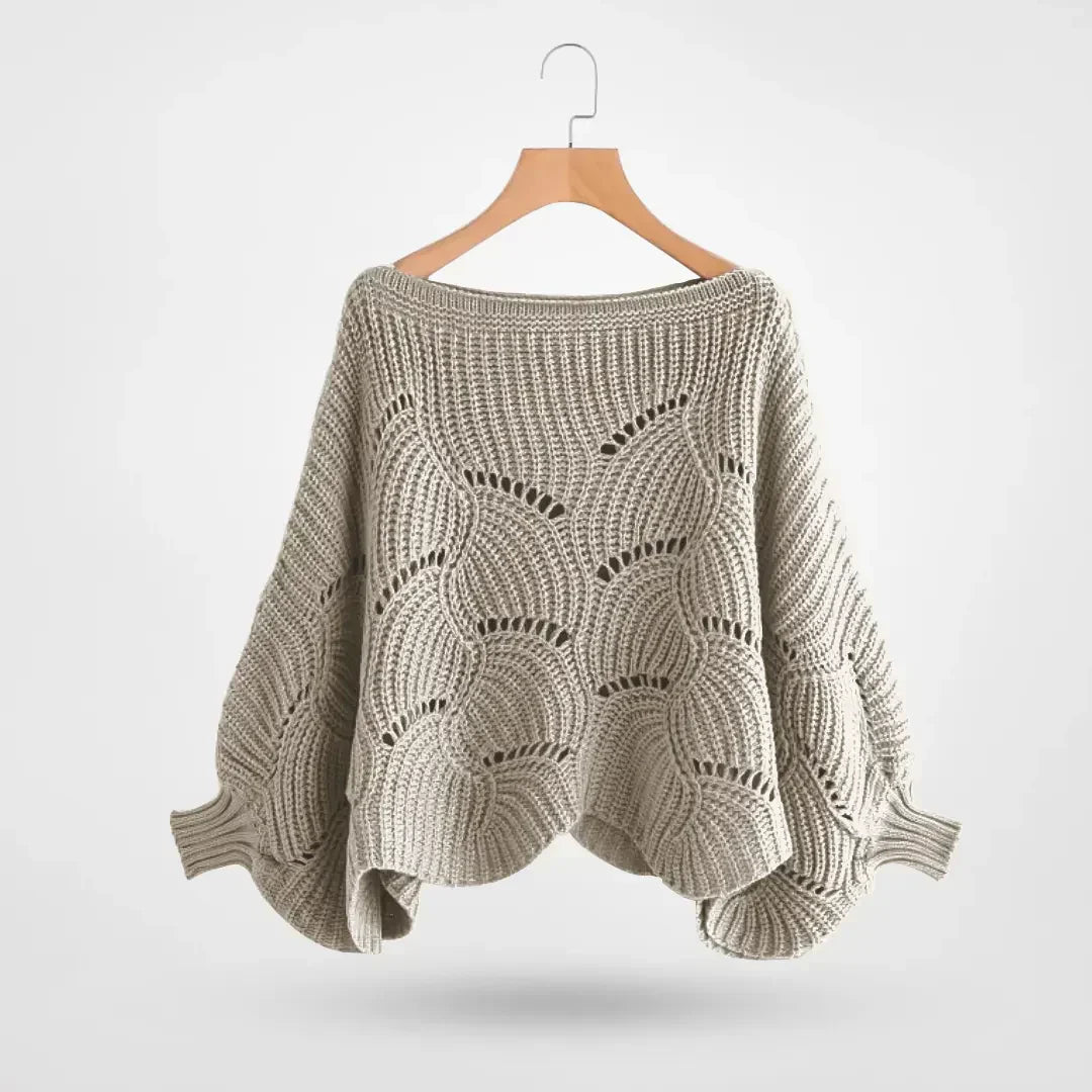 Anneli | Gestricktes Schultertuch mit Muster