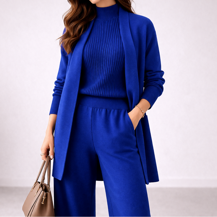 Oda | Dreiteiler aus Strick mit Cardigan