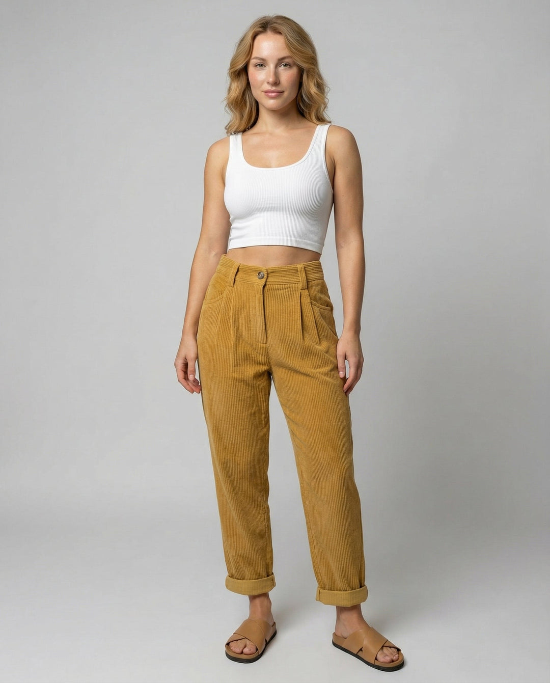 Gundula | Komfort-Cordhose mit hohem Bund und lässigem Schnitt