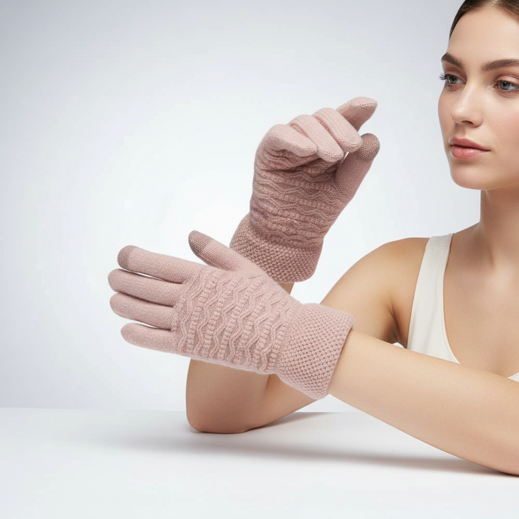 Odette | Touchscreen-Handschuhe mit Zopfmuster