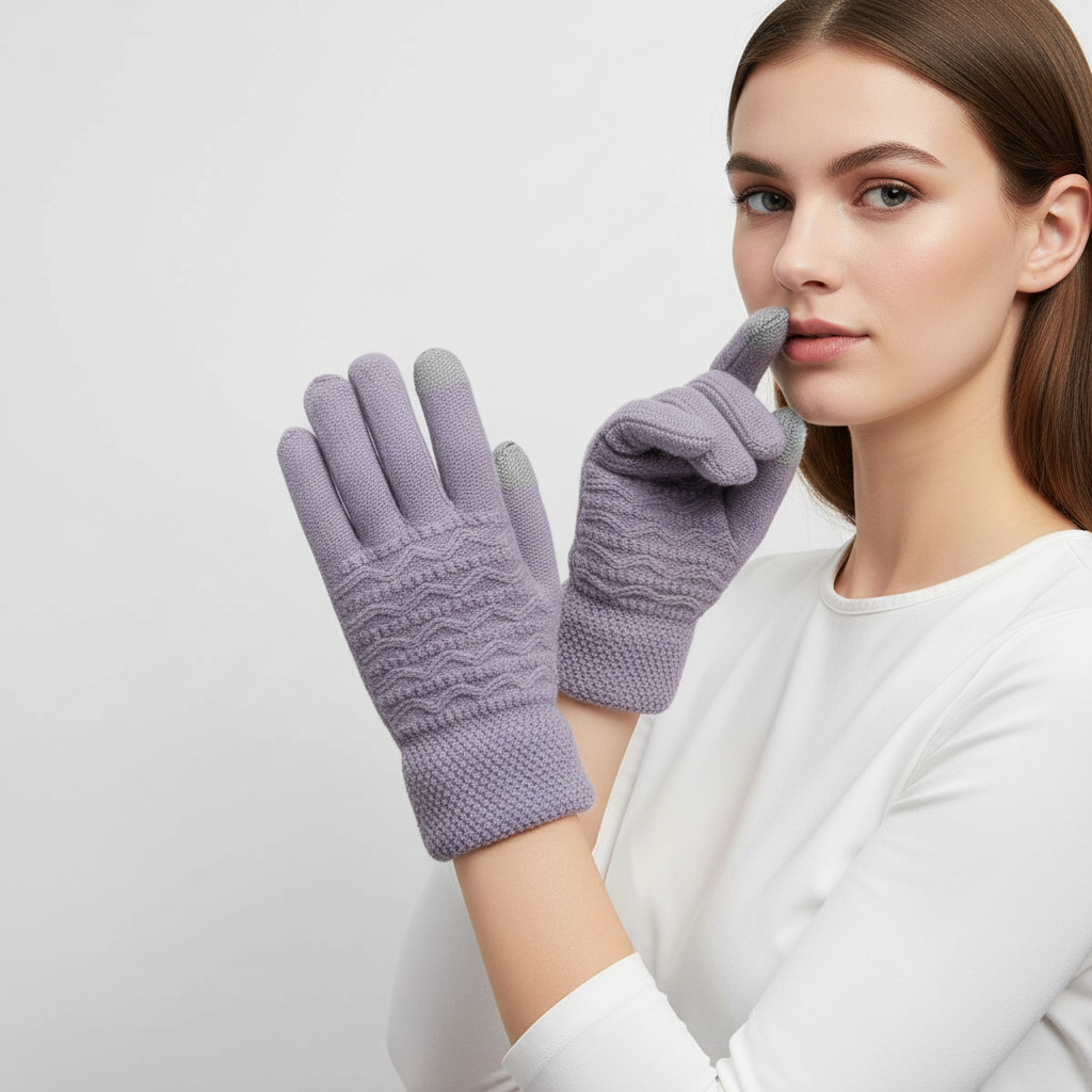 Odette | Touchscreen-Handschuhe mit Zopfmuster