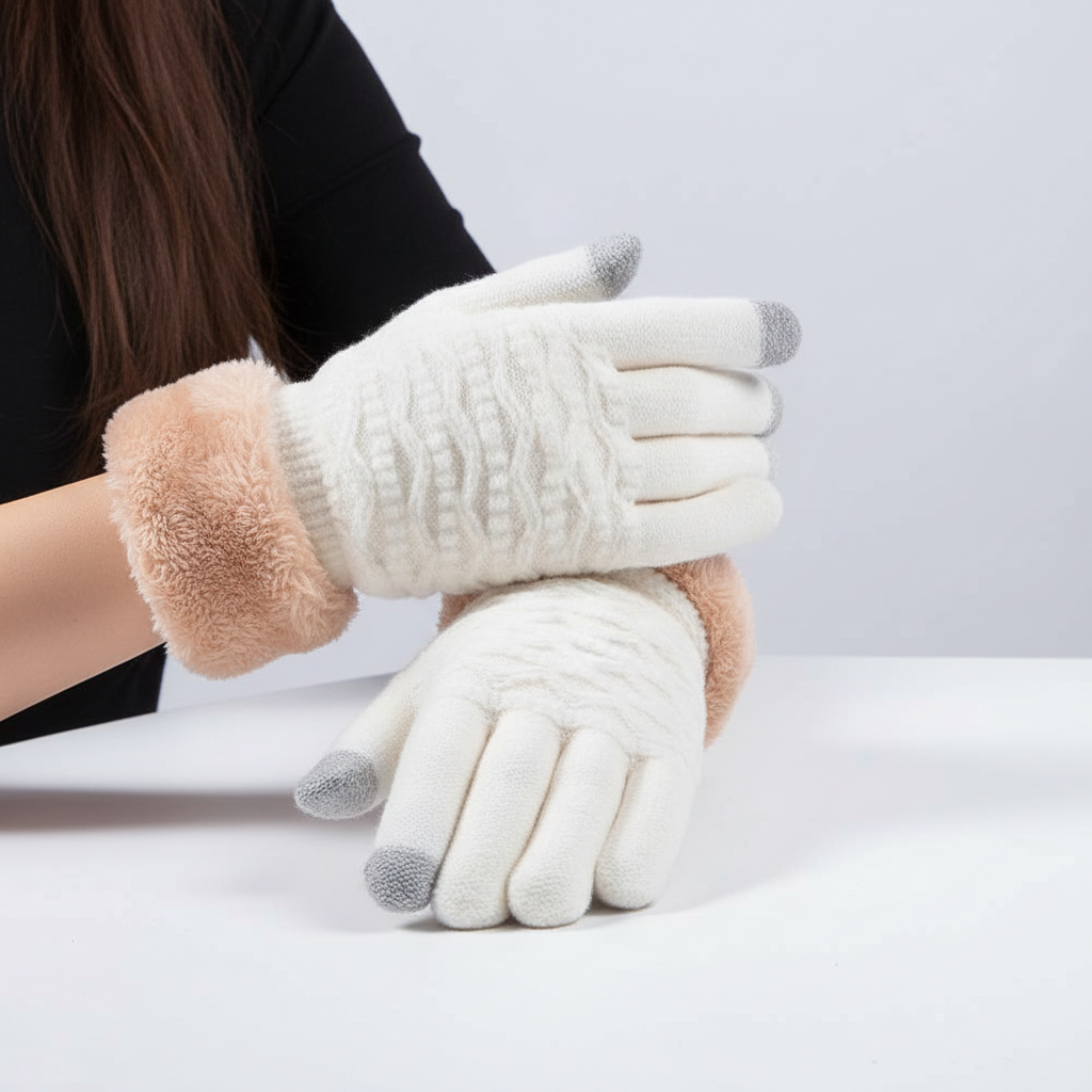 Odette | Touchscreen-Handschuhe mit Zopfmuster