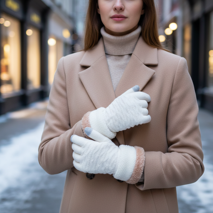 Odette | Touchscreen-Handschuhe mit Zopfmuster