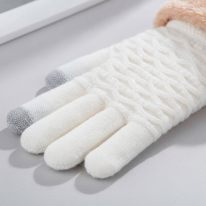 Odette | Touchscreen-Handschuhe mit Zopfmuster