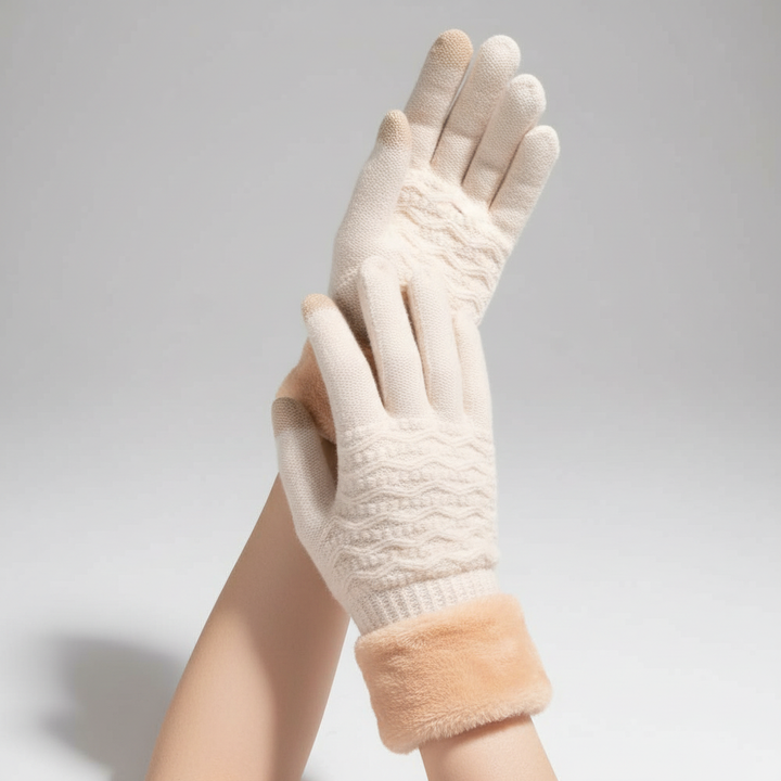 Odette | Touchscreen-Handschuhe mit Zopfmuster