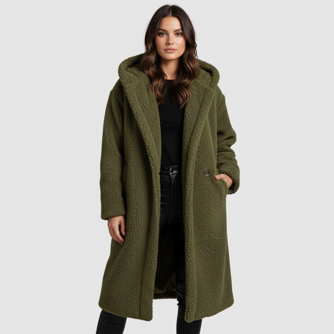Mathilda | Oversize-Teddymantel mit Kapuze