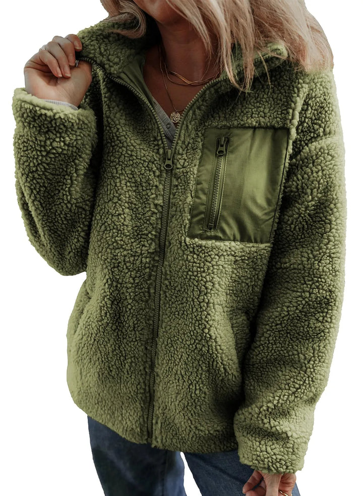 Heike | Teddyjacke mit Stehkragen