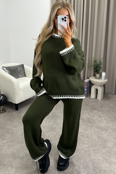 Anneke | Warmer Zweiteiler mit Strickpullover und Hose