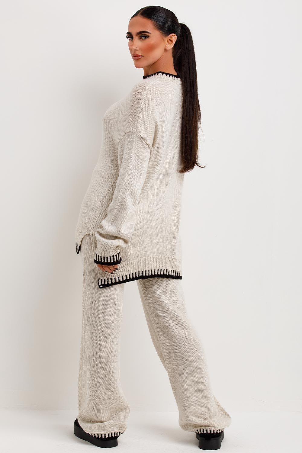 Anneke | Warmer Zweiteiler mit Strickpullover und Hose