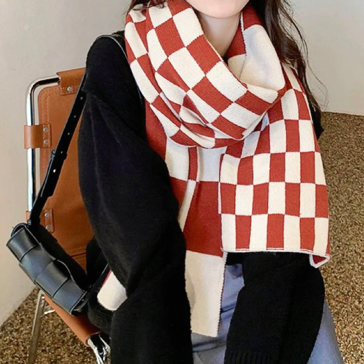 Nele | Karierter Schal aus Wolle