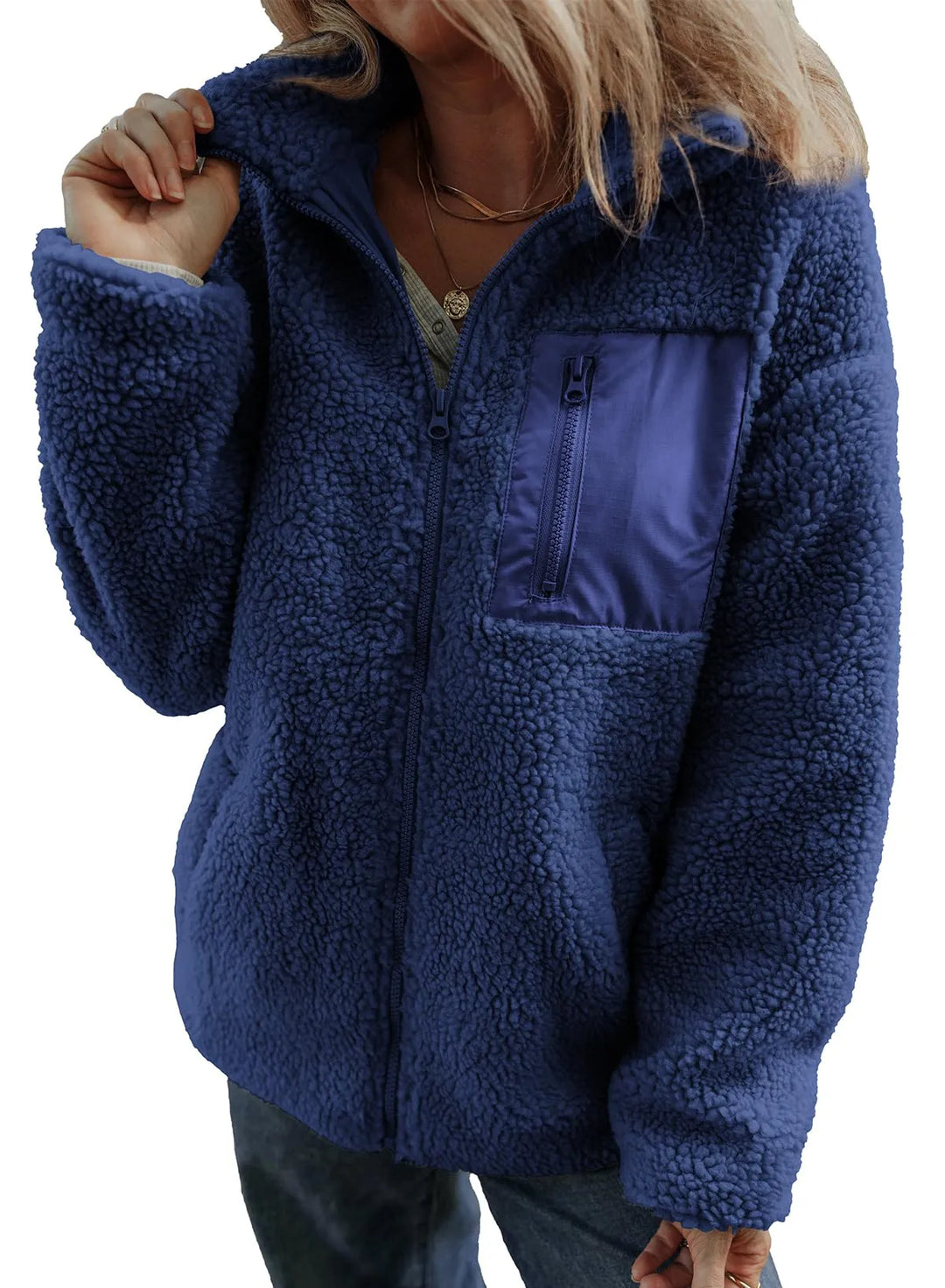 Heike | Teddyjacke mit Stehkragen