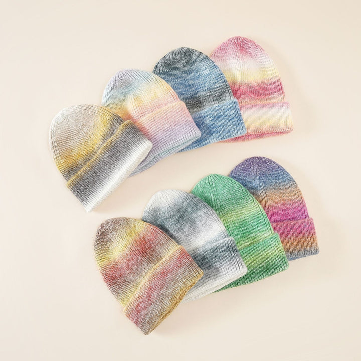 Yara | Strickmütze mit Farbverlauf und umschlagbarem Rand