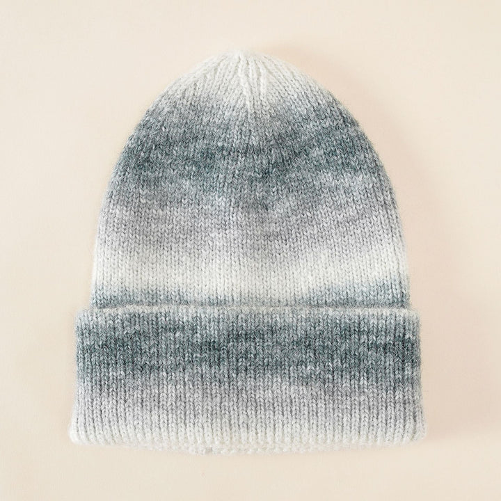 Yara | Strickmütze mit Farbverlauf und umschlagbarem Rand