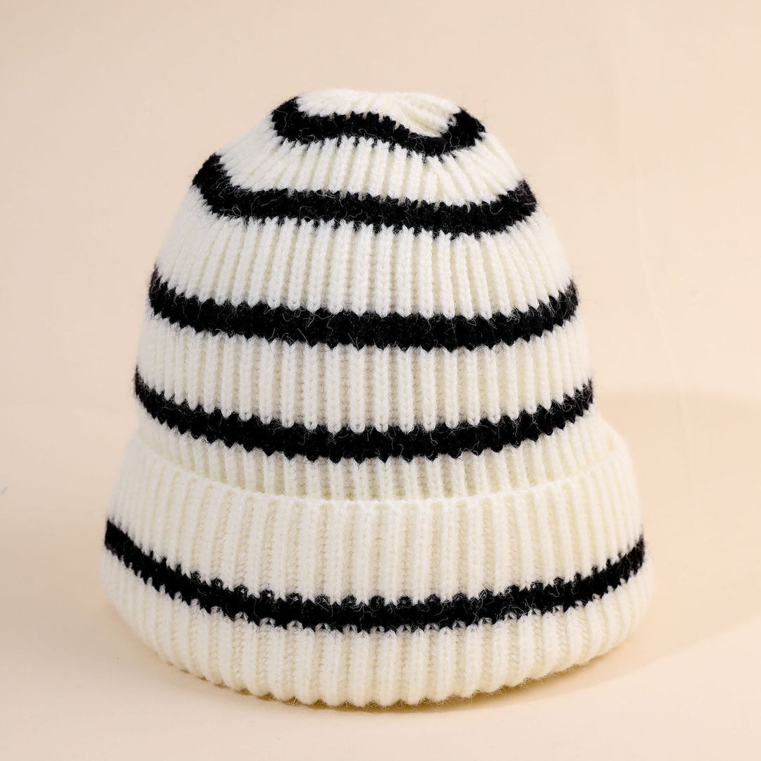 Rike | Gestreifte Beanie mit weichem Innenfutter