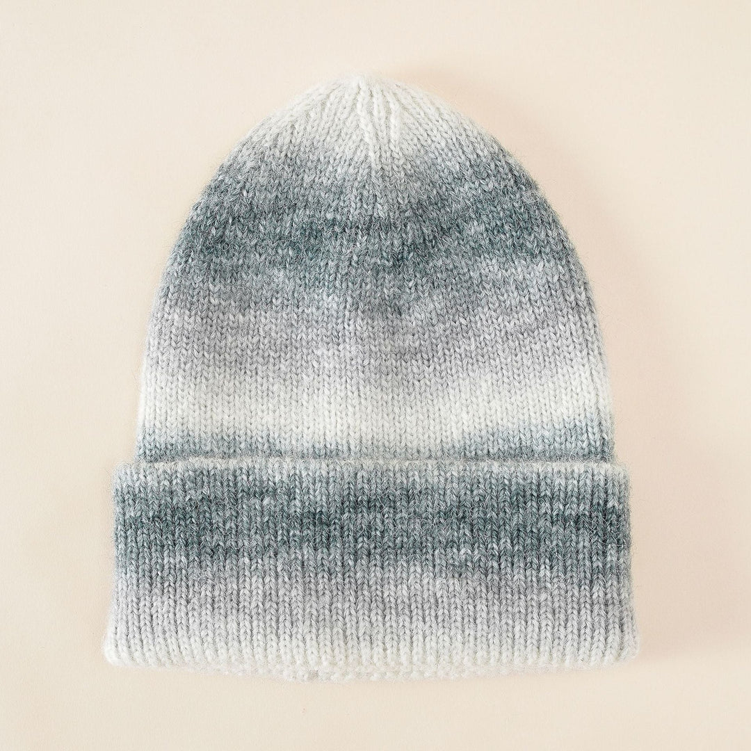 Yara | Strickmütze mit Farbverlauf und umschlagbarem Rand