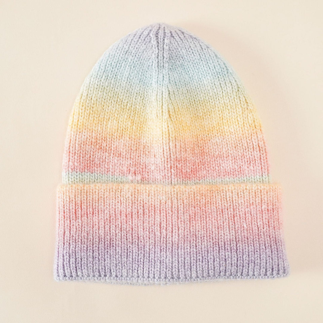 Yara | Strickmütze mit Farbverlauf und umschlagbarem Rand