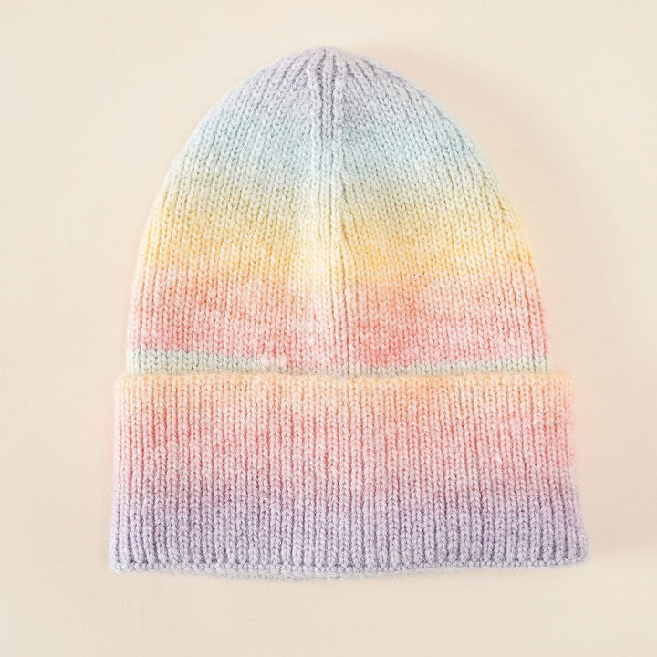 Yara | Strickmütze mit Farbverlauf und umschlagbarem Rand